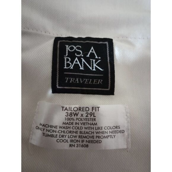 Mens Tan Dress Pants, Cropped, Pleated Front, Classic Style, Business Casual - Picture 5 of 7